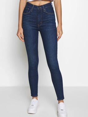 Levi’s Dark Indigo High Rise Skinny Jeans Stretch Denim Size 31